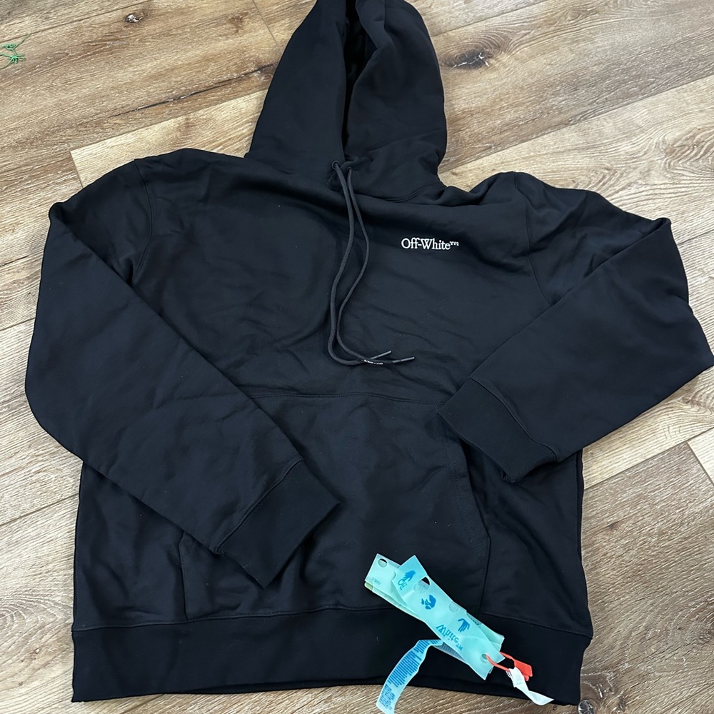 Off-White Black Men's hoodie Large NEW